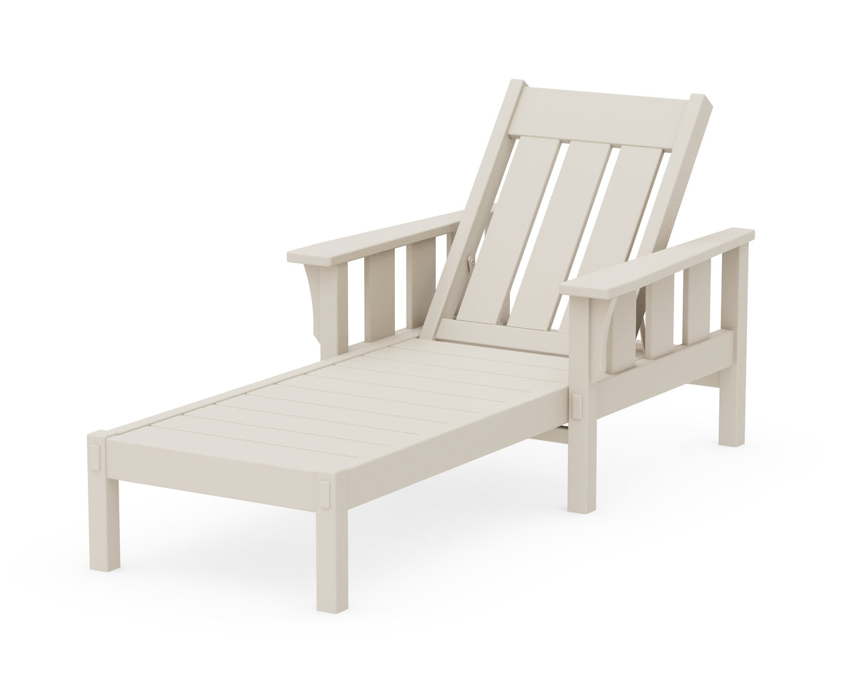 POLYWOOD Acadia Chaise Lounge in Sand