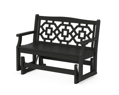 POLYWOOD Chinoiserie 48" Glider in Black