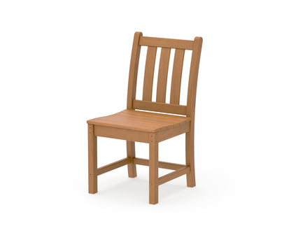 POLYWOOD Traditional Garden Dining Side Chair in Natural