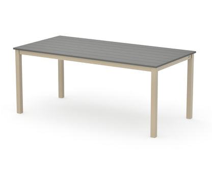POLYWOOD Main Street 36" x 72" Dining Table in Sand / Slate Grey