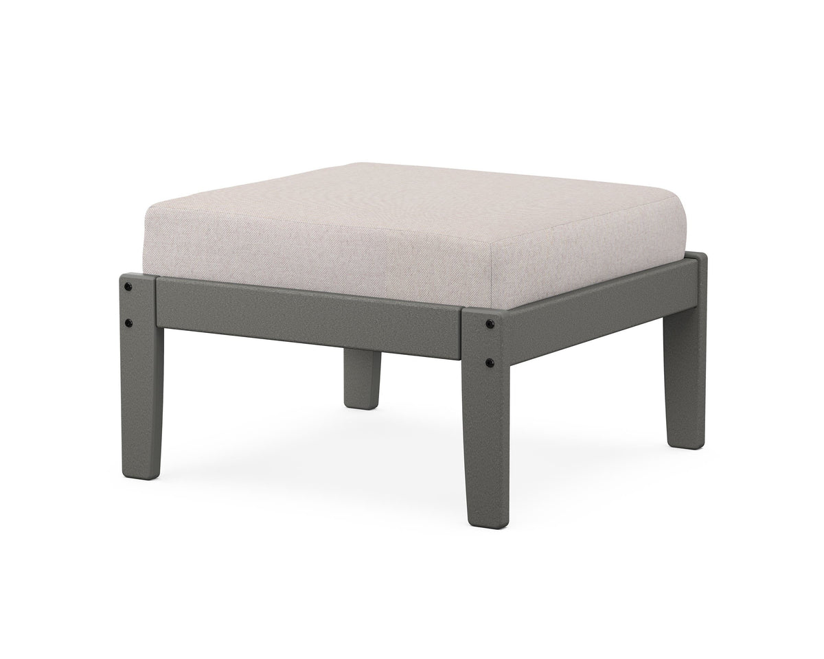 POLYWOOD Braxton Deep Seating Ottoman in Slate Grey