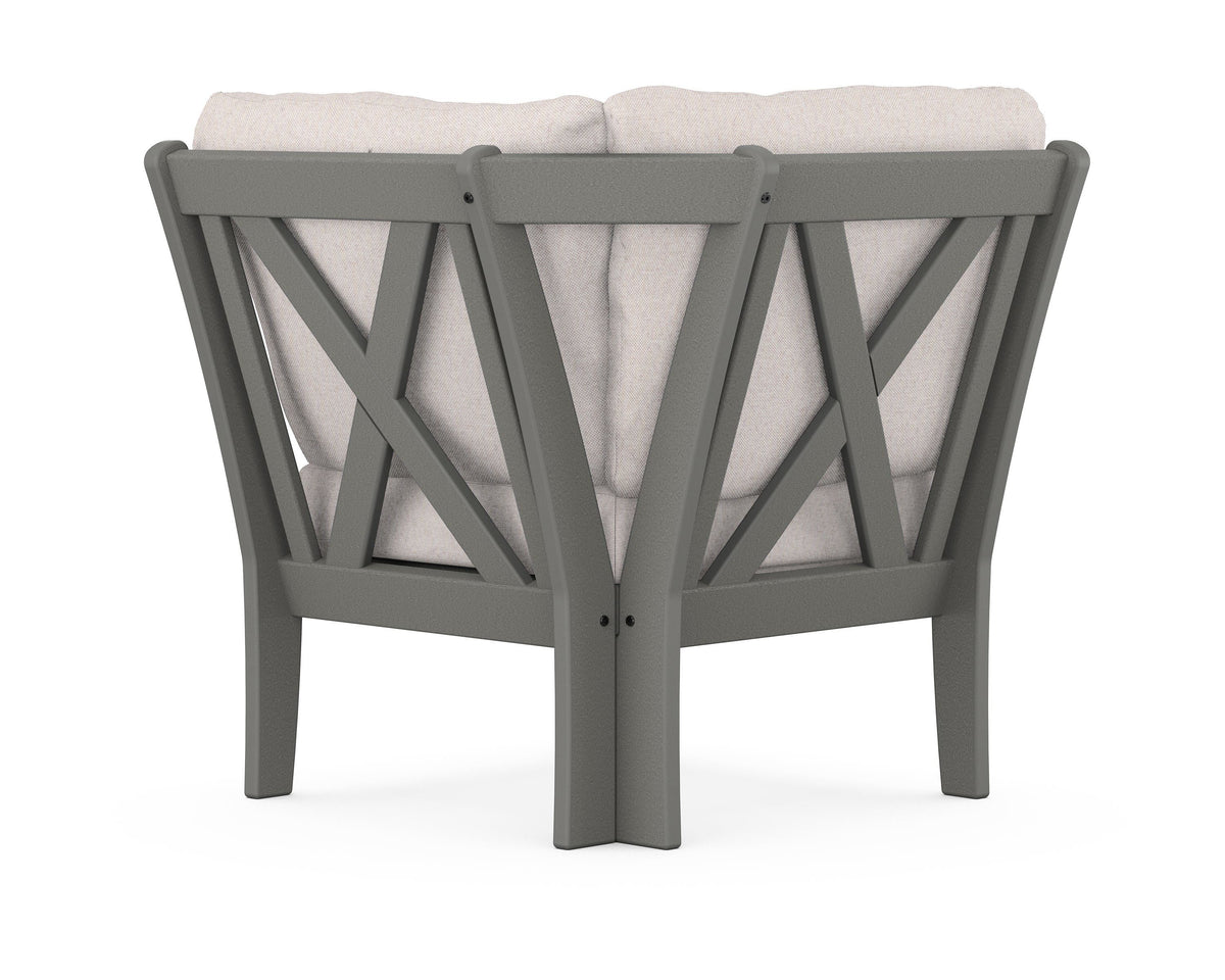 POLYWOOD Braxton Modular Corner Chair in Slate Grey