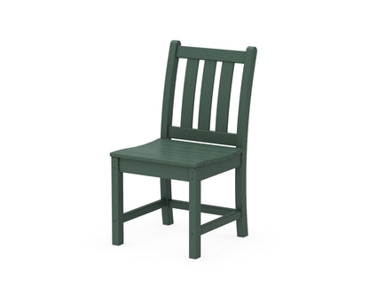 POLYWOOD Traditional Garden Dining Side Chair in Green