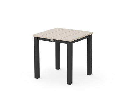 POLYWOOD Main Street 18" Side Table in Black / Sand