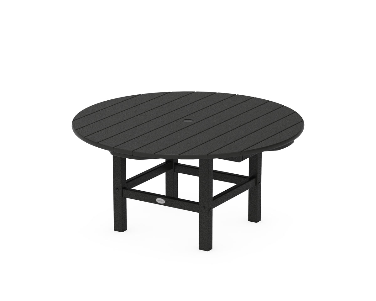 POLYWOOD Round 37" Conversation Table in Black