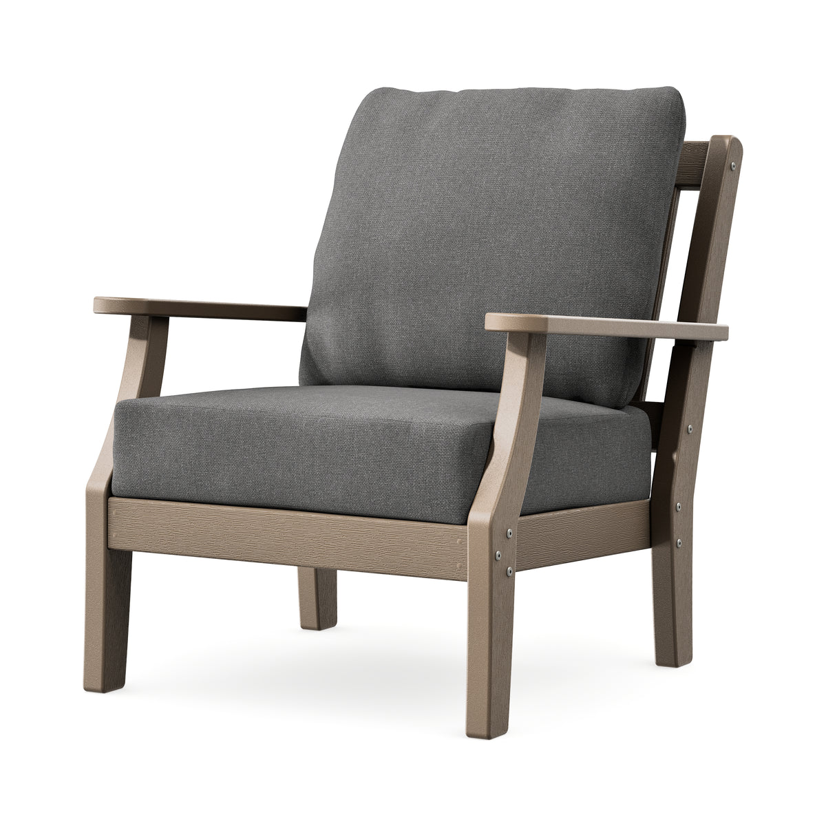 POLYWOOD Chinoiserie Deep Seating Chair in Vintage Sahara / Ash Charcoal