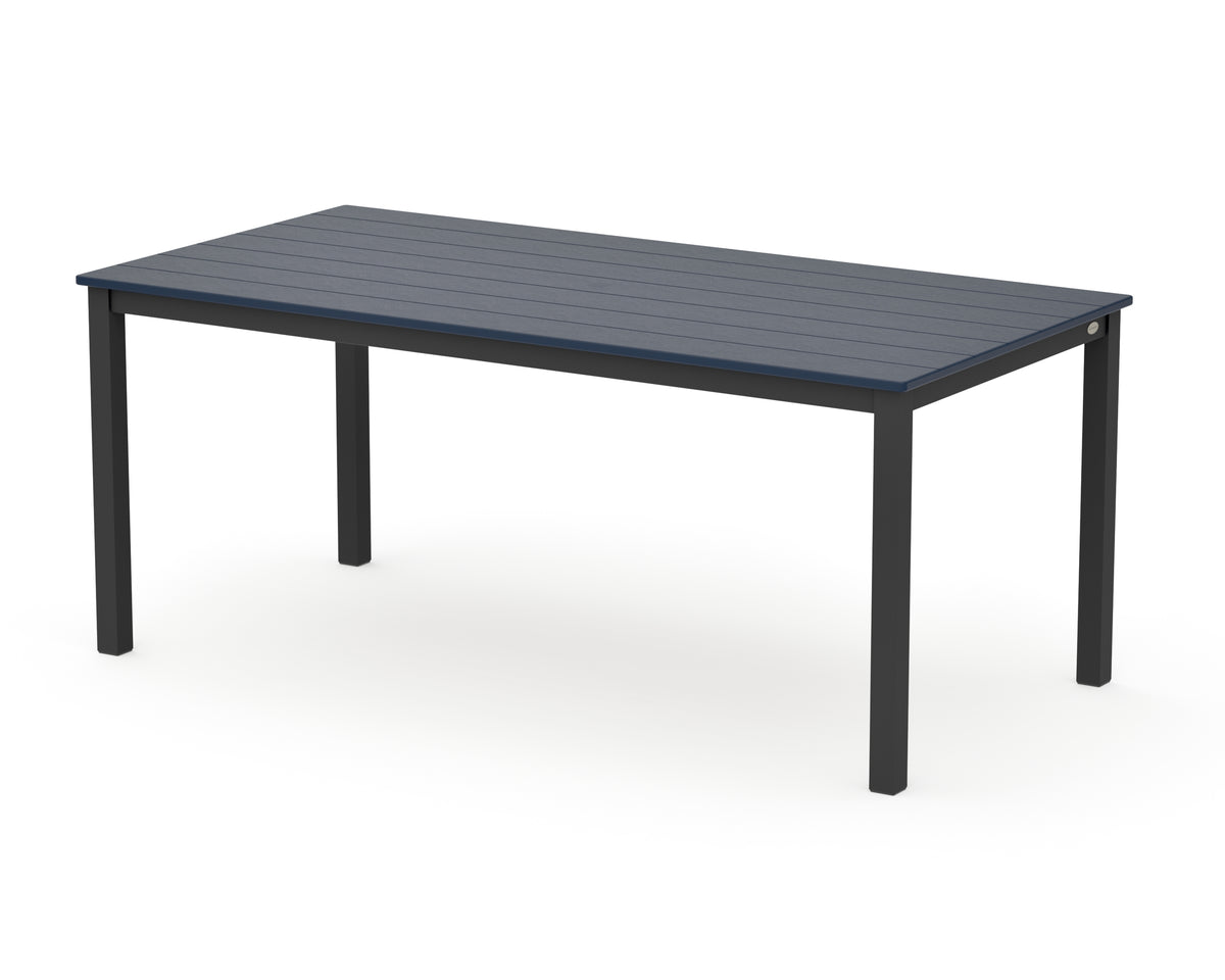 POLYWOOD Main Street 36" x 72" Dining Table in Black / Navy
