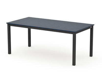 POLYWOOD Main Street 36" x 72" Dining Table in Black / Navy