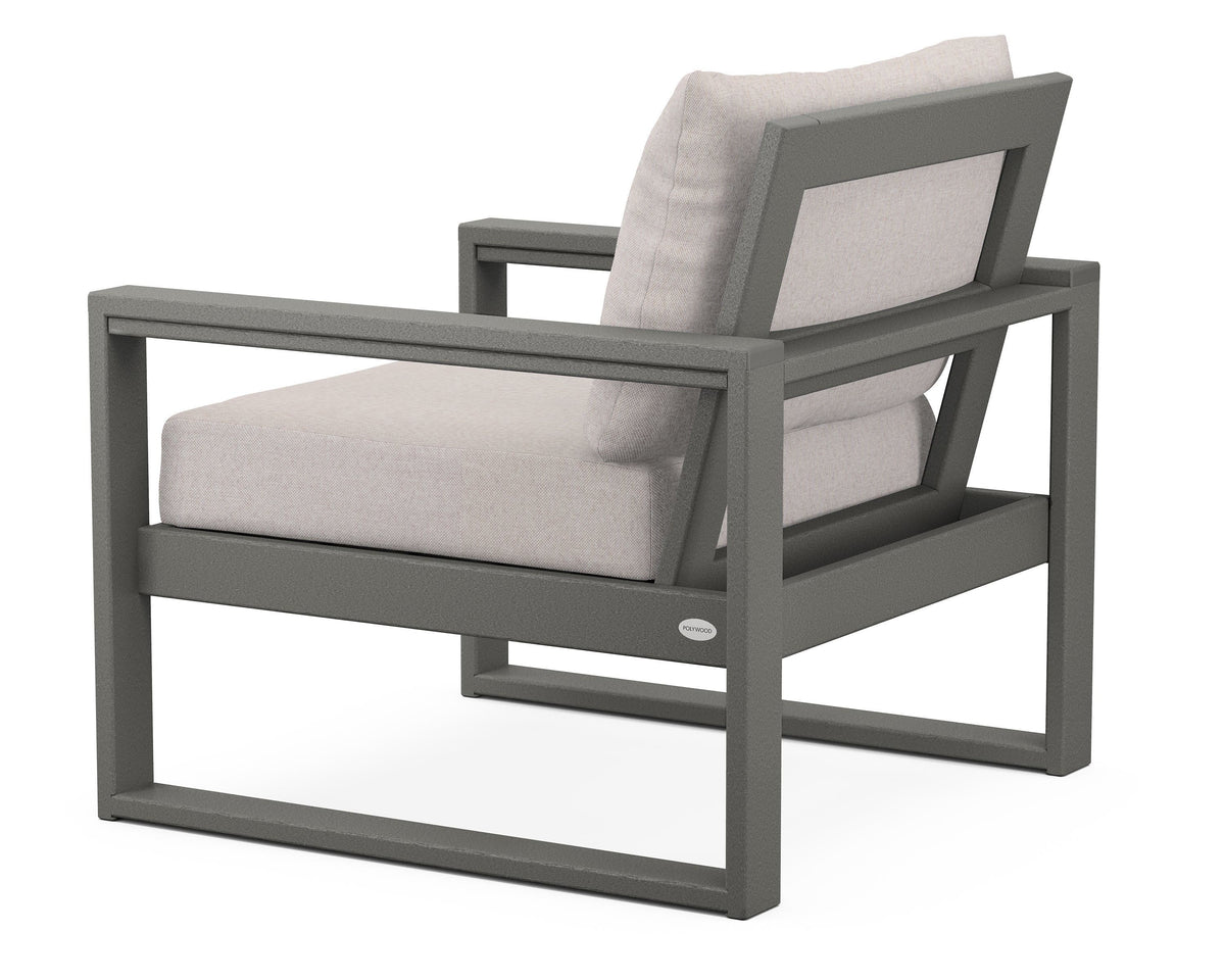 POLYWOOD EDGE Club Chair in Slate Grey