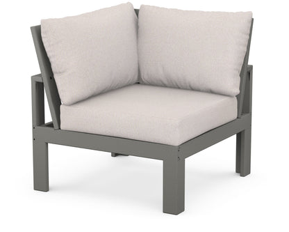 POLYWOOD Modular Corner Chair in Slate Grey