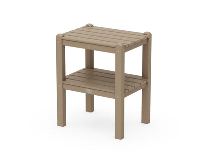 POLYWOOD Two Shelf Side Table in Vintage Sahara