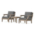 POLYWOOD PW Designer Series Estate 3-Piece Lounge Chair Set in Vintage Sahara / Ash Charcoal