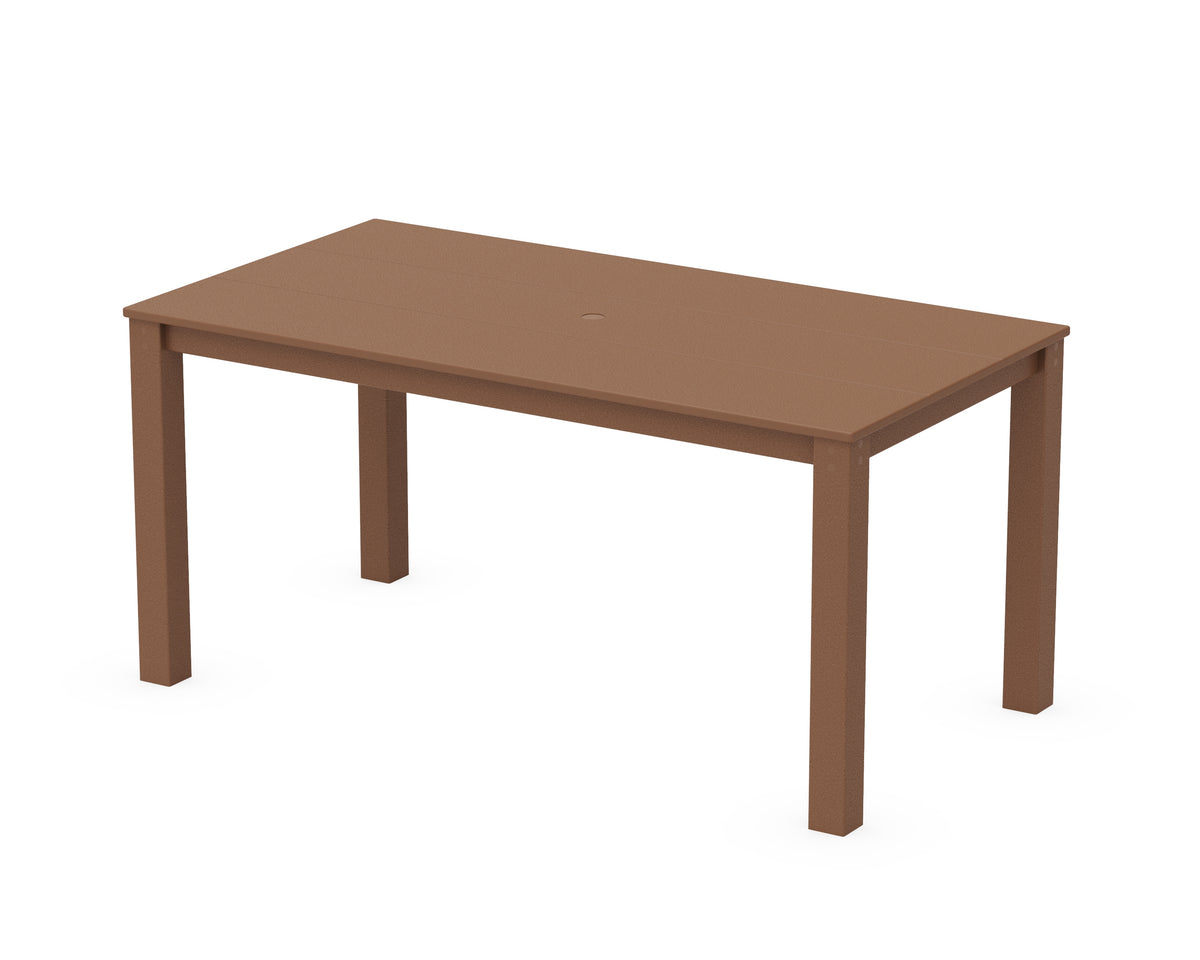 POLYWOOD Studio Parsons 34" X 64" Dining Table in Teak