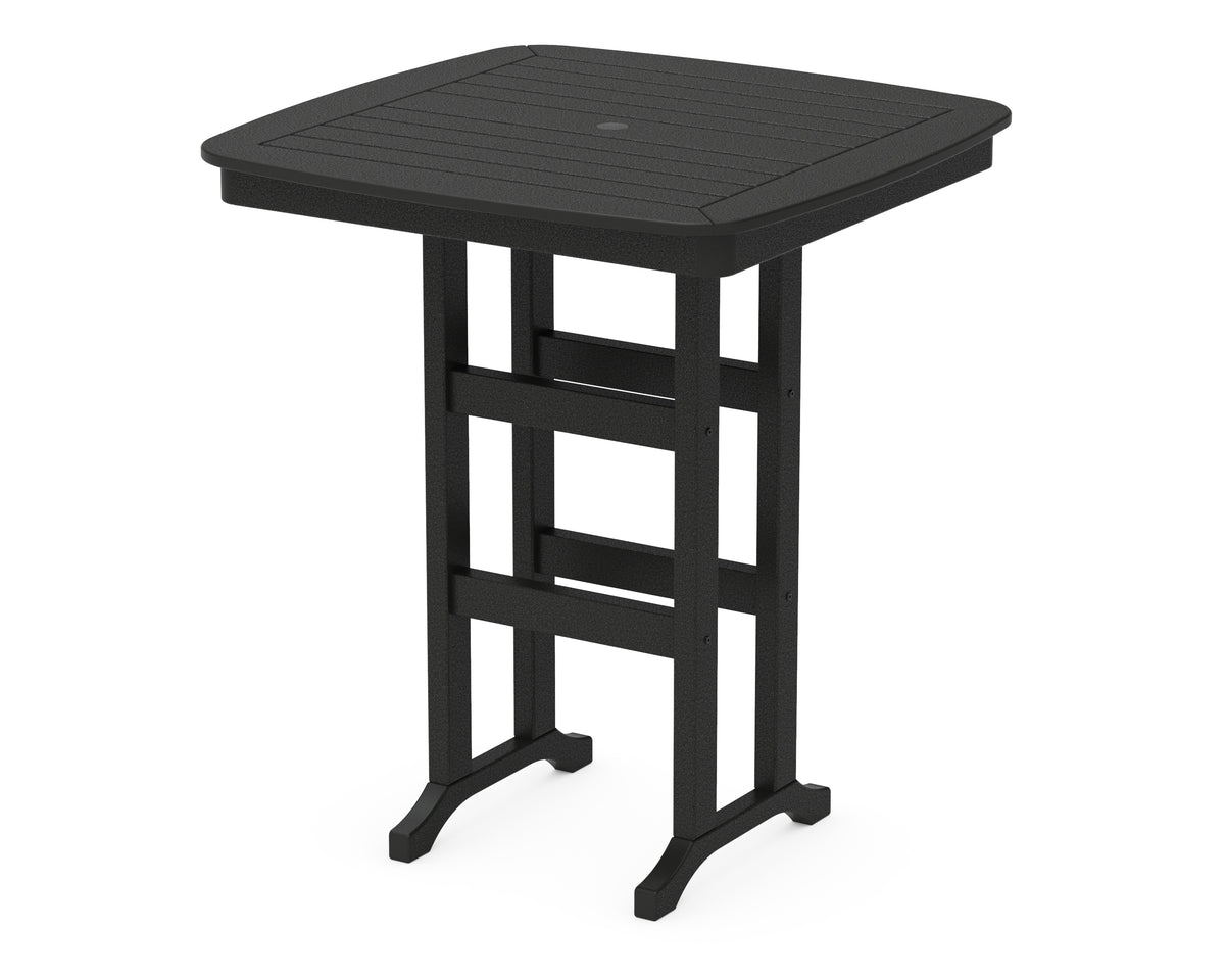 POLYWOOD Nautical 37" Bar Table in Black