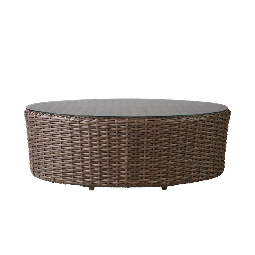 Lloyd Flanders Largo 48" Oval Cocktail Table, lifestyle photo 2