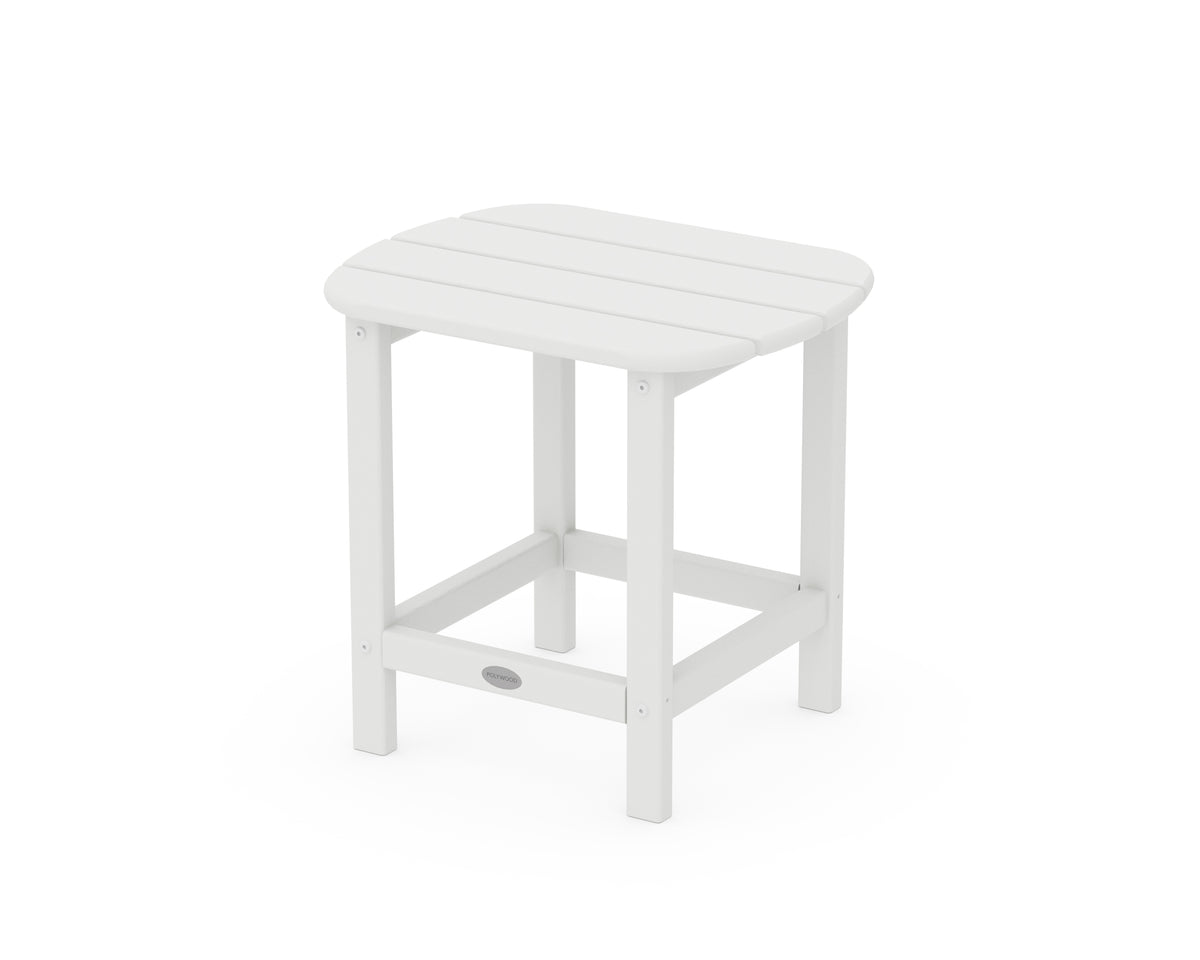 POLYWOOD South Beach 18" Side Table in White