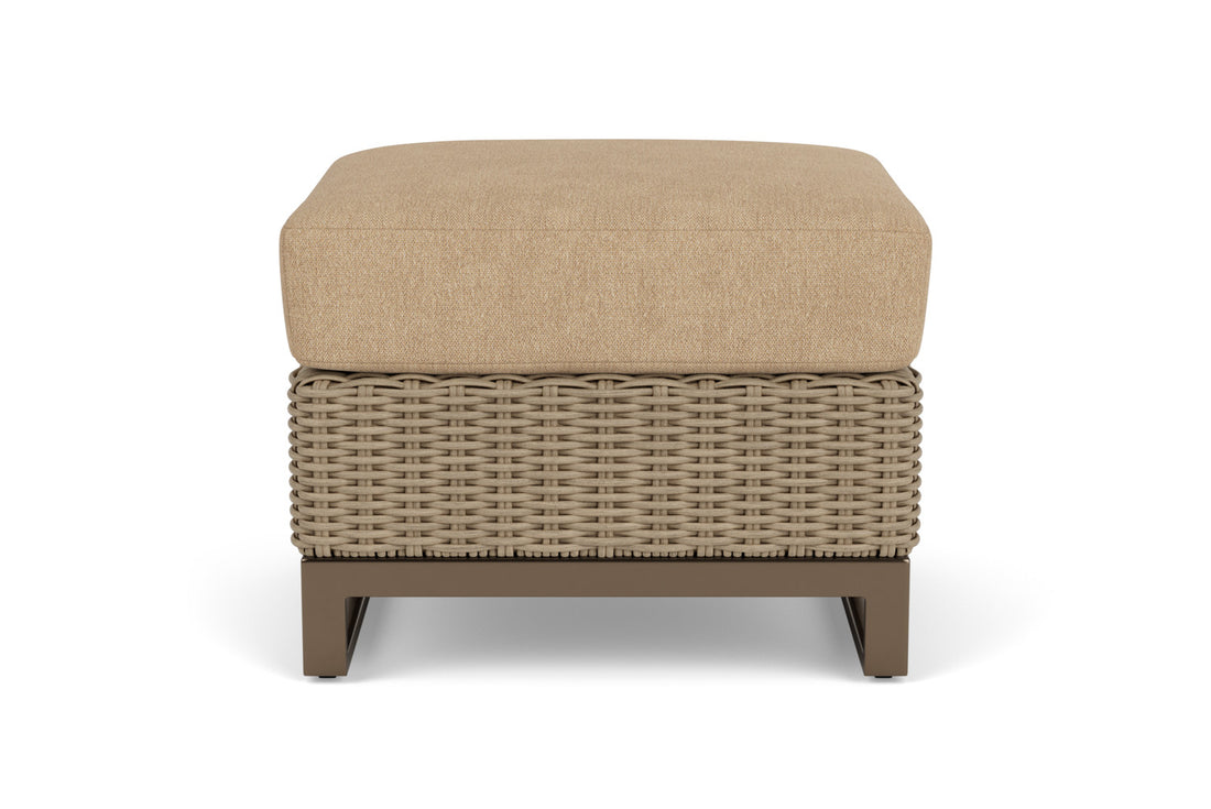 Lloyd Flanders Milan Ottoman with Hayden Sand fabric