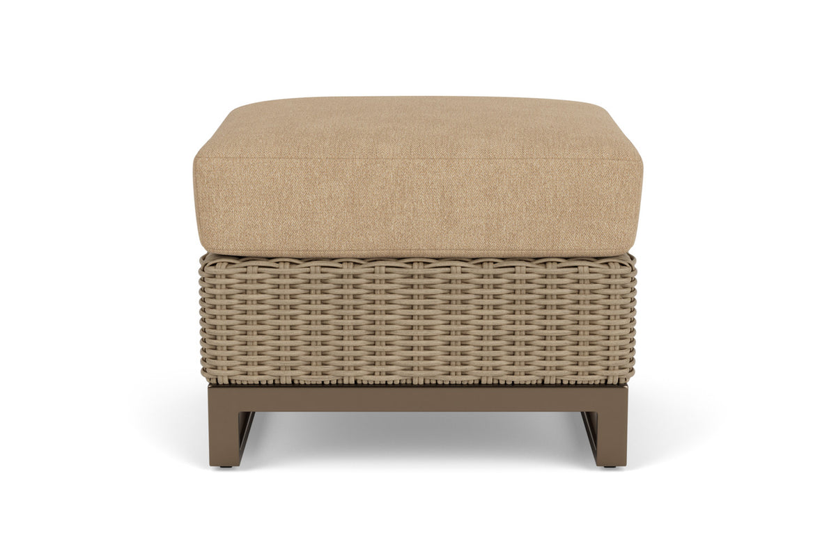 Lloyd Flanders Milan Ottoman with Hayden Sand fabric