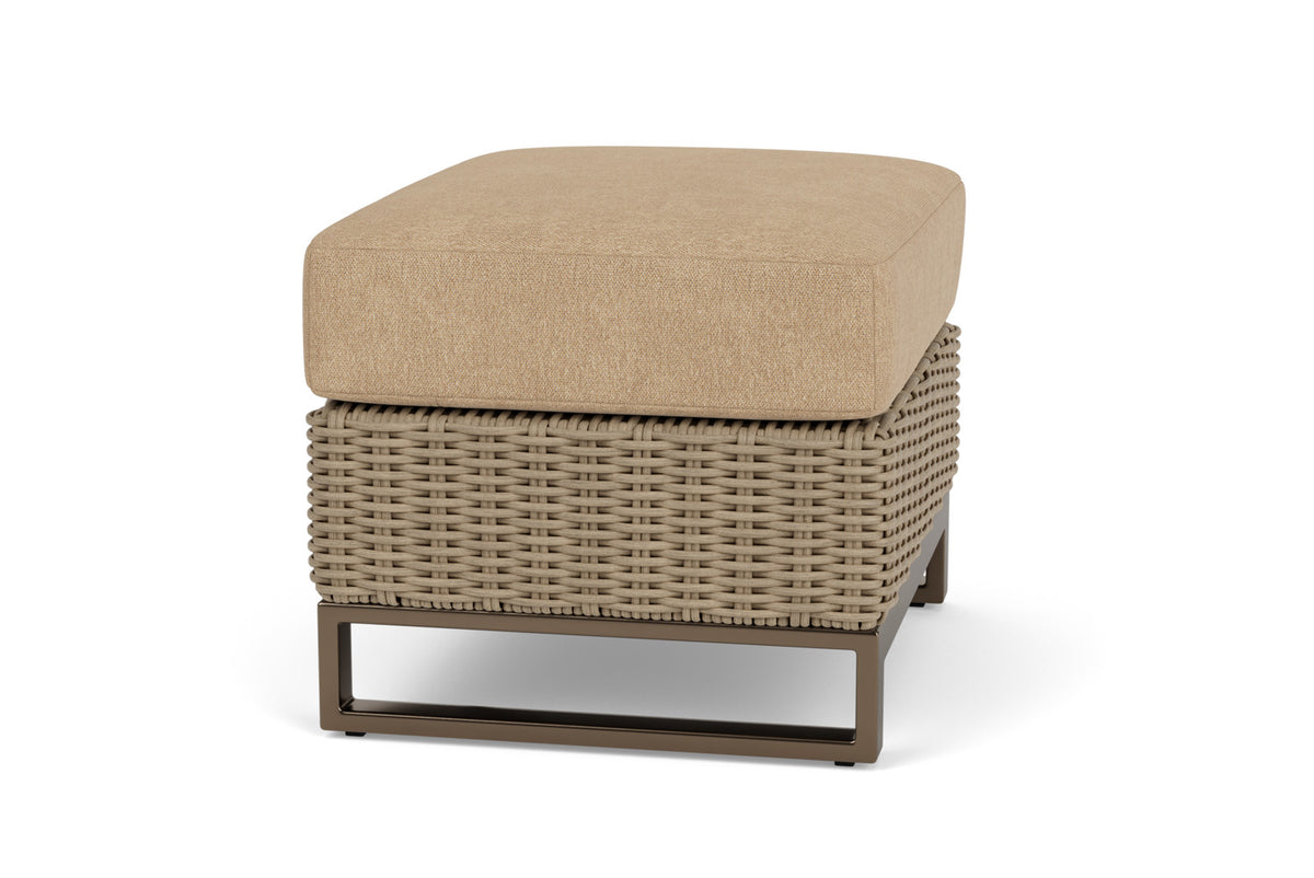 Lloyd Flanders Milan Ottoman with Hayden Sand fabric, view 4