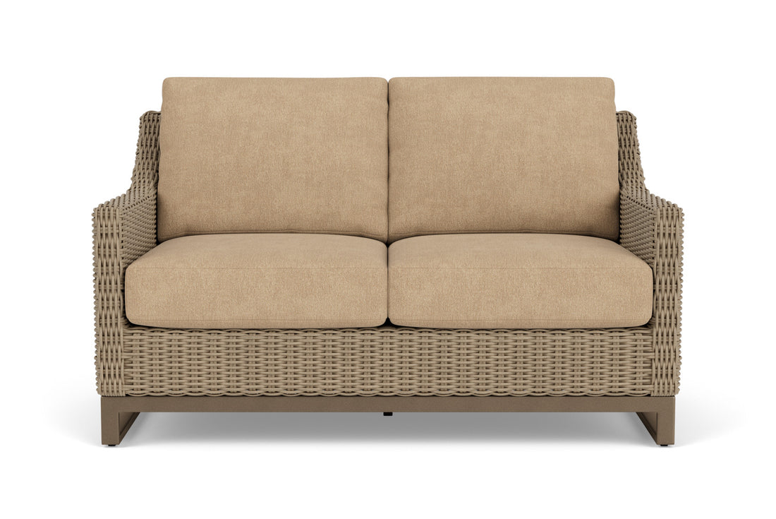 Lloyd Flanders Milan Conversation Set with Hayden Sand fabric