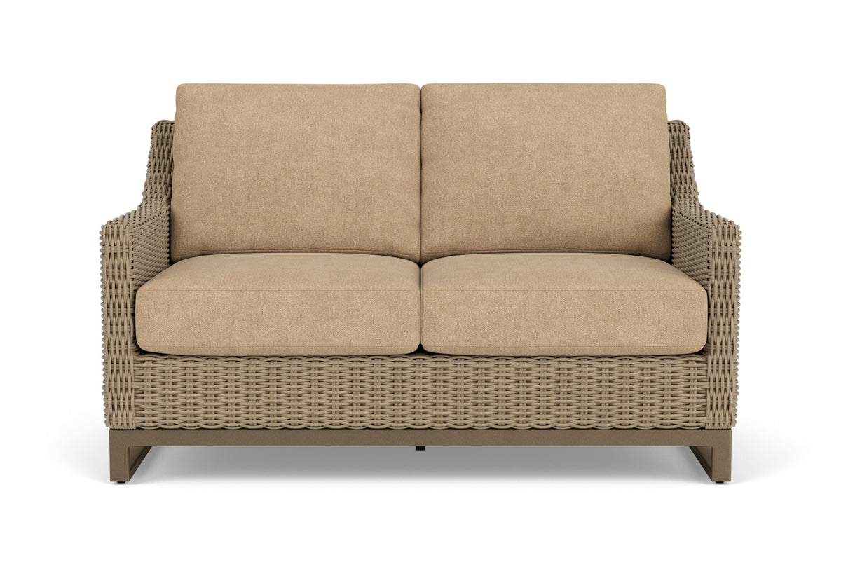 Lloyd Flanders Milan Conversation Set with Hayden Sand fabric