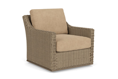 Lloyd Flanders Milan Swivel Glider Lounge Chair with Hayden Sand fabric, view 2