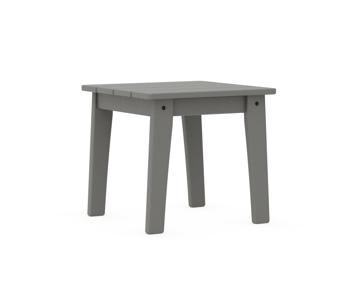 Additional angle of the POLYWOOD Lakeside End Table in Slate Grey