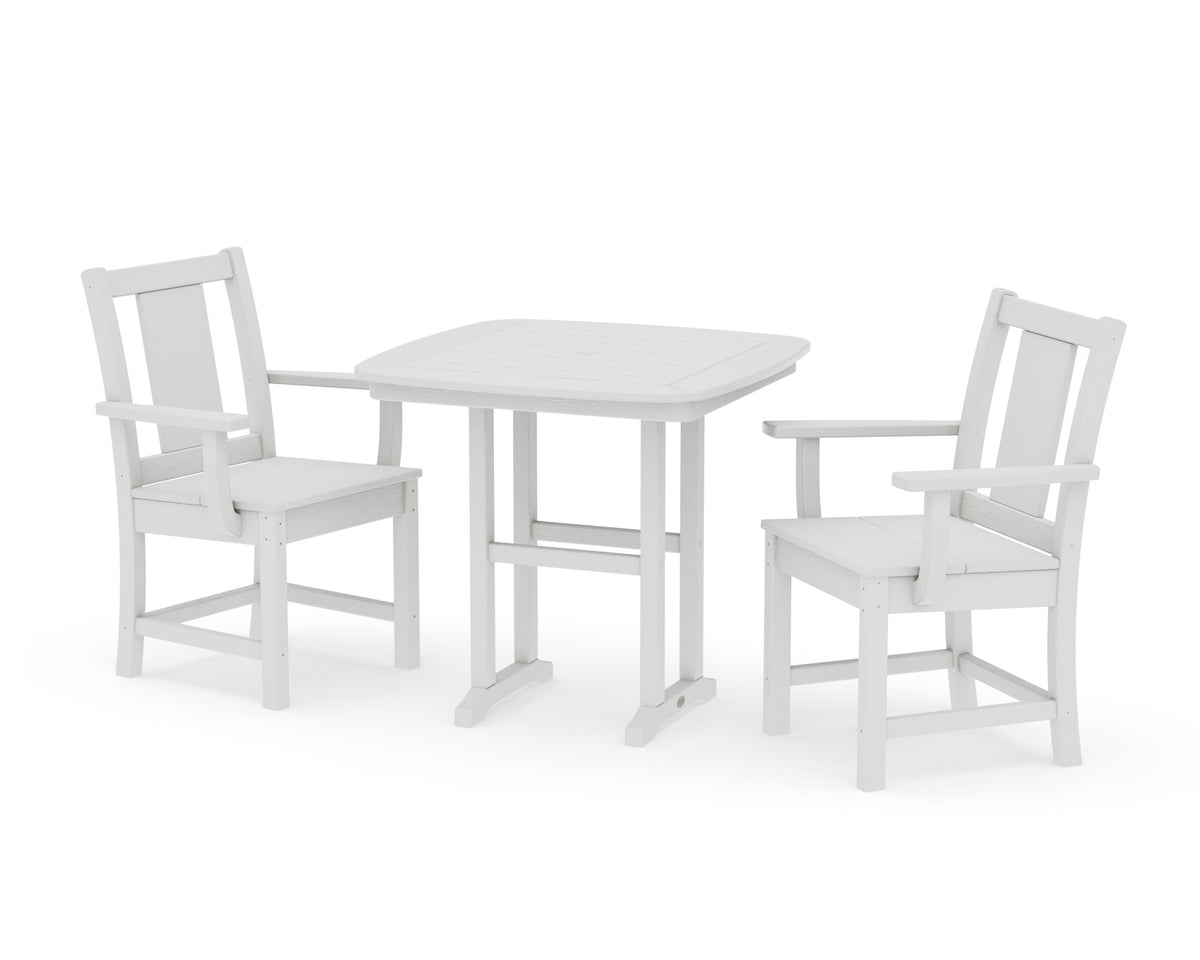 POLYWOOD Prairie 3-Piece Dining Set in Vintage White