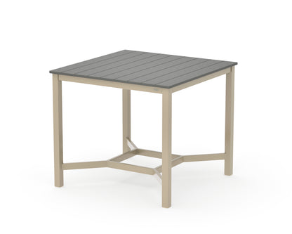 POLYWOOD Main Street 42 x 42 Counter Table in Sand / Slate Grey