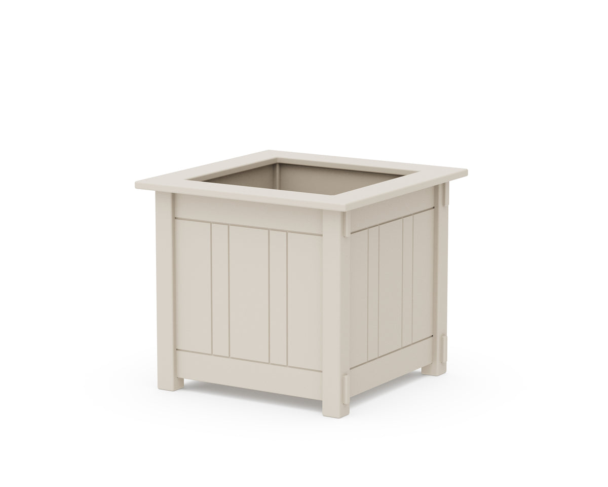 POLYWOOD Acadia Large Square Planter Box in Sand