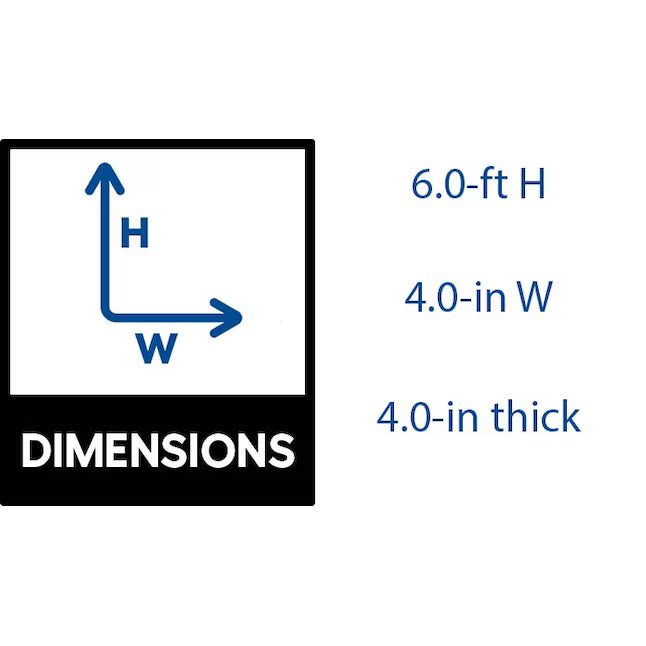 Veranda 4 in x 4 in x 6 ft White Vinyl Square Fence Post (Birdhouse Mounting Post)
