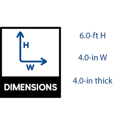 Veranda 4 in x 4 in x 6 ft White Vinyl Square Fence Post (Birdhouse Mounting Post)