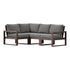 POLYWOOD EDGE 4-Piece Modular Deep Seating Set in Mahogany