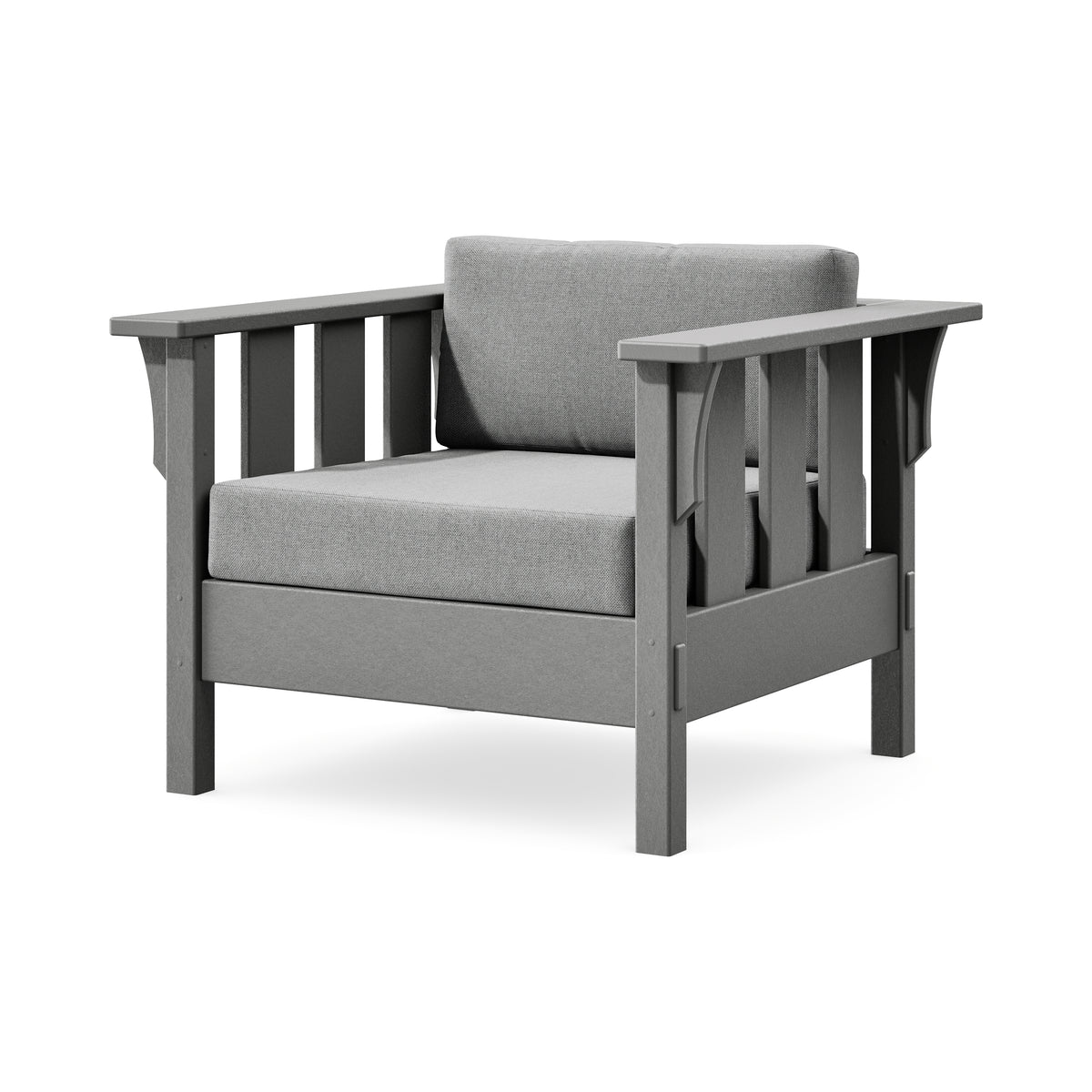 POLYWOOD Acadia Deep Seating Chair in Slate Grey / Grey Mist