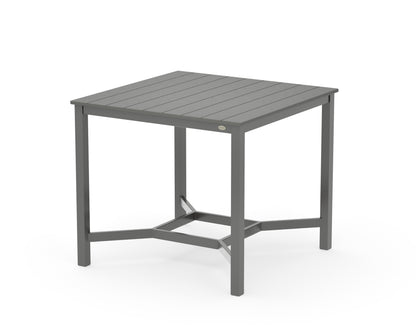 POLYWOOD Main Street 42 x 42 Counter Table in Charcoal / Slate Grey