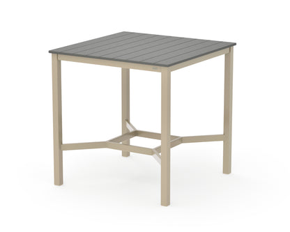 POLYWOOD Main Street 42 x 42 Bar Table in Sand / Slate Grey