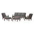 POLYWOOD Country Living Wovendale 6-Piece Lounge Sofa Set in Mahogany