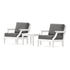 POLYWOOD PW Designer Series Estate 3-Piece Lounge Chair Set in Vintage White / Ash Charcoal