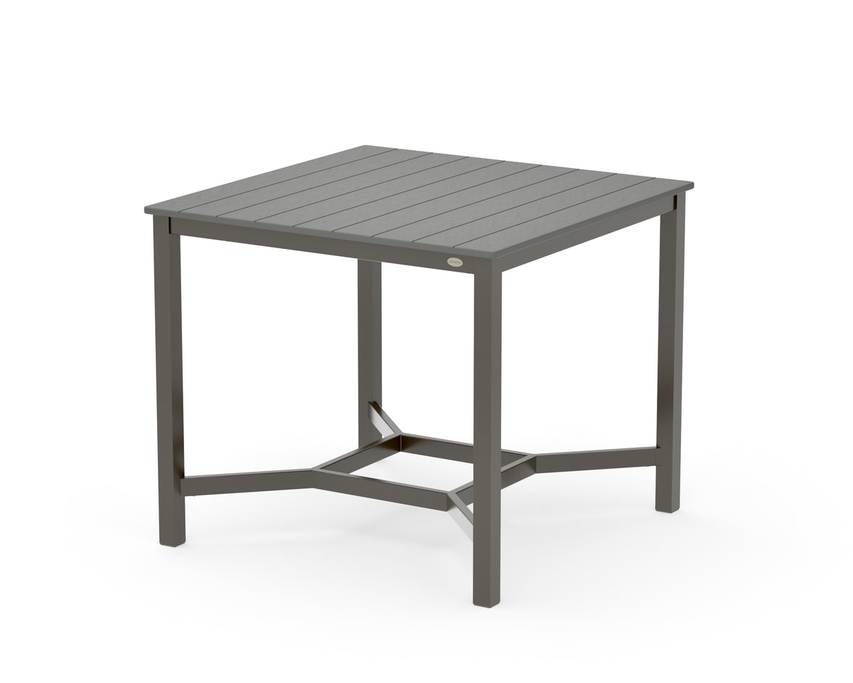 POLYWOOD Main Street 42 x 42 Counter Table in Bronze / Slate Grey