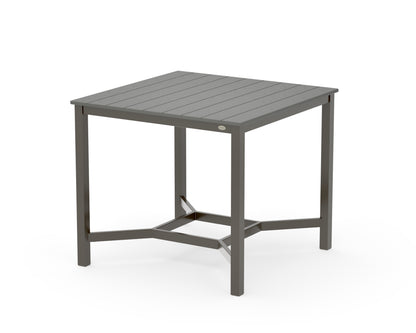 POLYWOOD Main Street 42 x 42 Counter Table in Bronze / Slate Grey