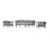 POLYWOOD Acadia 4-Piece Deep Seating Set with Sofa in Slate Grey / Grey Mist