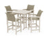 POLYWOOD Coastal Woven 5-Piece Bar Set in Sand / Dune Grass