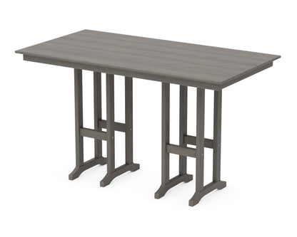 POLYWOOD Farmhouse 37" x 72" Bar Table in Driftwood