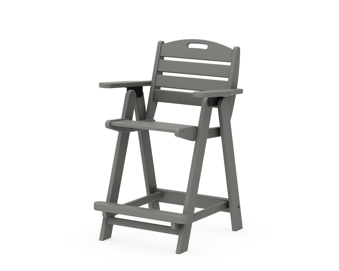 POLYWOOD Nautical Counter Chair in Slate Grey