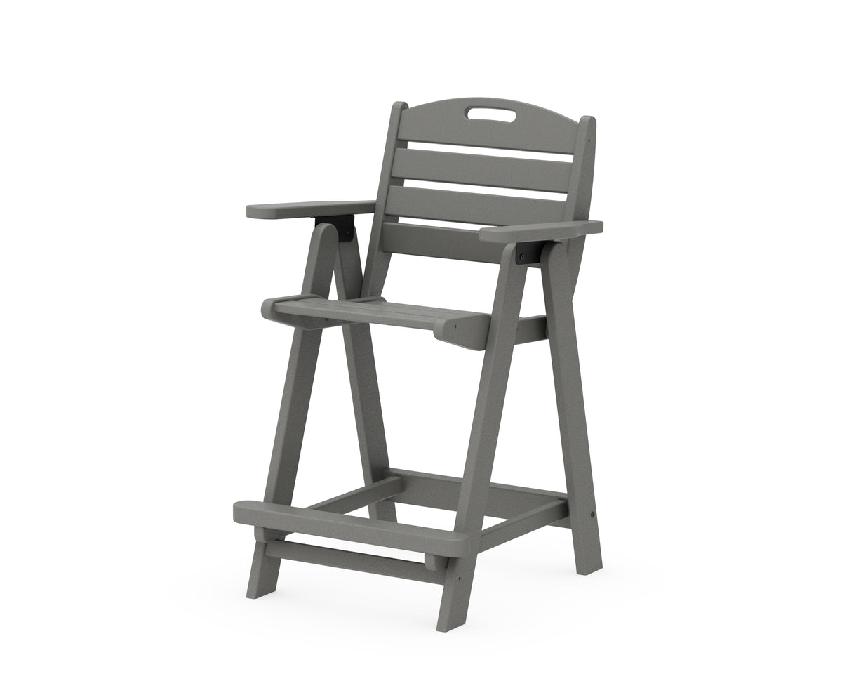 POLYWOOD Nautical Counter Chair in Slate Grey