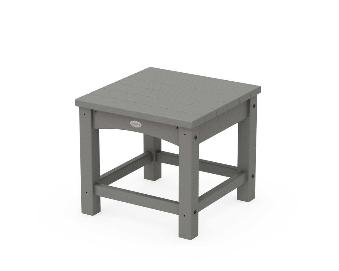 POLYWOOD Club 18" End Table in Slate Grey