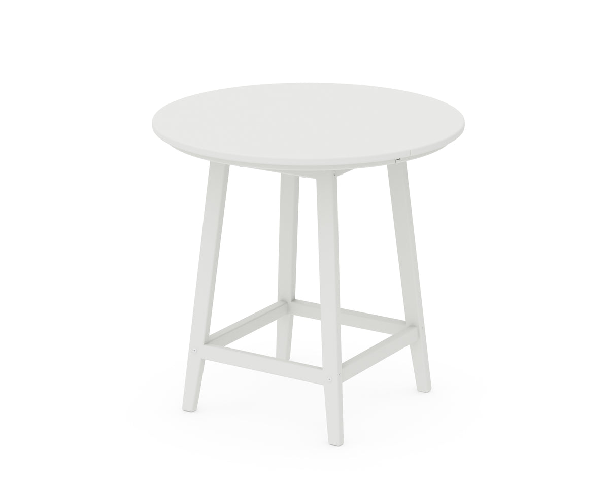 POLYWOOD Studio 30" Round Bistro Table in White