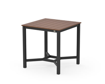 POLYWOOD Main Street 36 x 36 Counter Table in Black / Teak