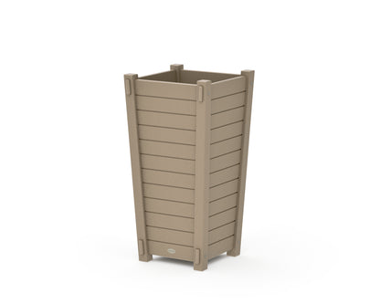 POLYWOOD Nautical Tapered Square Planter Box in Vintage Sahara