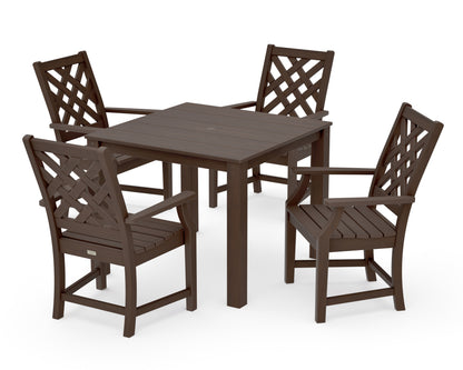POLYWOOD Wovendale 5-Piece Parsons Dining Set in Kona